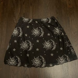 Moon and Sun Mesh Miniskirt